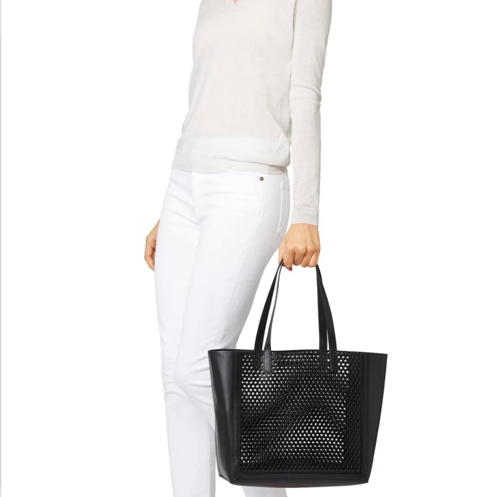 Loeffler Randall Perforated Leather Tote.